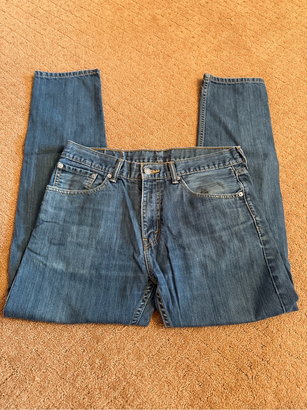 Vintage Levis 521 Dark Wash Denim Tapered Leg High Rise Mens 32x32